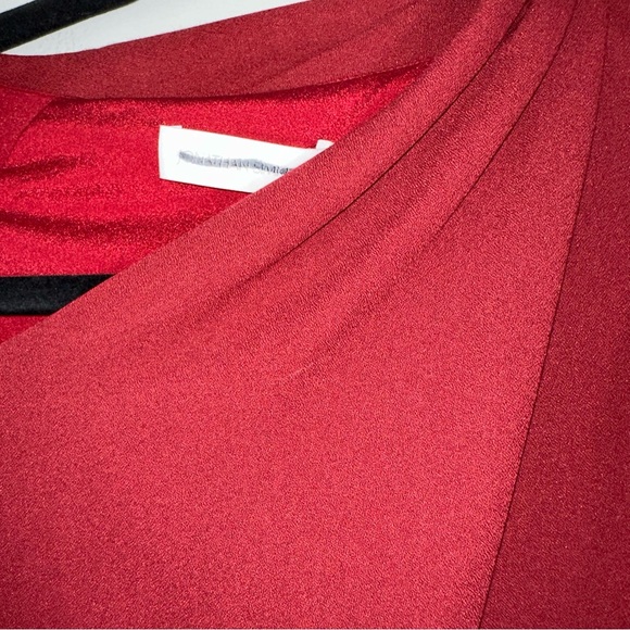 Jonathan Simkhai Cutout Crepe De Chine Top in Crimson Size 0 - Picture 3 of 9